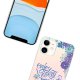 Coque iPhone 11 silicone fond holographique Enjoy every moment Design Evetane