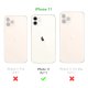 Coque iPhone 11 silicone fond holographique Enjoy every moment Design Evetane