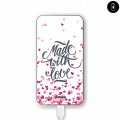 Batterie verre trempé 8000mAh Made with love Motif Ecriture Tendance Evetane