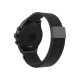 Montre connectée Bluetooth avec podomètre, mesure de fréquence cardiaque, suivi d'activité sportive IP68 noire avc braceletoff