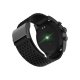 Montre connectée Bluetooth avec podomètre, mesure de fréquence cardiaque, suivi d'activité sportive IP68 noire avc braceletoff