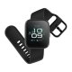 Montre connectée Bluetooth avec moniteur de fréquence cardiaque,podomètre,calories brûlées, contrôle de la musique noir
