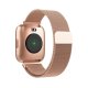 Montre connectée Bluetooth avec moniteur de fréquence cardiaque,podomètre,calories brûlées, contrôle de la musique rose gold