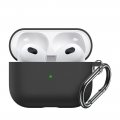 Housse de protection Silicone Liquide Noir Compatible avec Apple Airpods 3