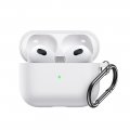 Housse de protection Silicone Liquide Blanc Compatible avec Apple Airpods 3