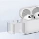 Housse de protection Silicone Liquide Blanc Compatible avec Apple Airpods 3