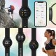 Montre connectée Bluetooth avec historique et suivi des activités sportives, contrôle de la musique IP67 - Noir