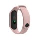 Bracelet connectée Bluetooth avec fréquence cardiaque, surveillance du sommeil, rappel, alarme, suivi d'activités sportives - Rose