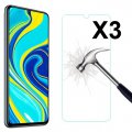 Lot de 3 vitres en verre trempé Compatible  Xiaomi Redmi Note 9S 