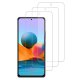 Lot de 3 vitres en verre trempé Compatible  Xiaomi Redmi Note 10 Pro 