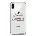 Coque iPhone X/Xs rigide transparente Jalouse et Capricieuse Dessin La Coque Francaise