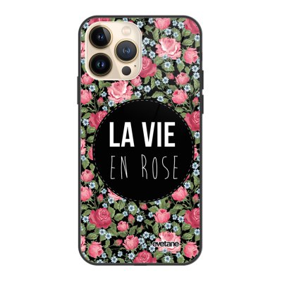 Coque iPhone 13 Pro Coque Soft Touch Glossy La Vie en Rose Design Evetane