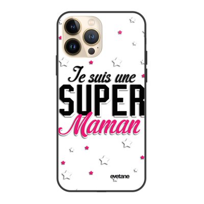 Coque iPhone 13 Pro Coque Soft Touch Glossy Super Maman Design Evetane