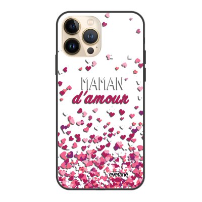 Coque iPhone 13 Pro Coque Soft Touch Glossy Maman damour Design Evetane