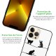 Coque iPhone 13 Pro Coque Soft Touch Glossy Chat Lignes Design Evetane