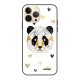Coque iPhone 13 Pro Coque Soft Touch Glossy Panda Géométrique Design Evetane