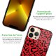 Coque iPhone 13 Pro Coque Soft Touch Glossy Léopard Rouge Design Evetane