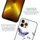 Coque iPhone 13 Pro Coque Soft Touch Glossy Papillons Violets Design Evetane