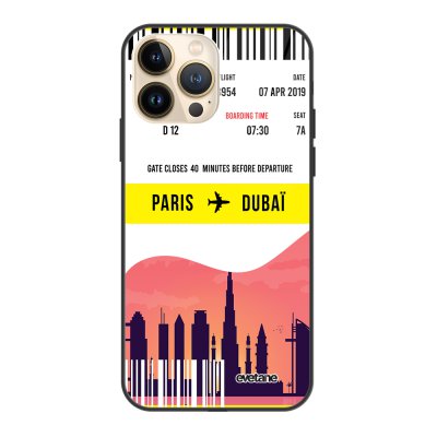 Coque iPhone 13 Pro Coque Soft Touch Glossy Blllet Paris-Dubaî Design Evetane