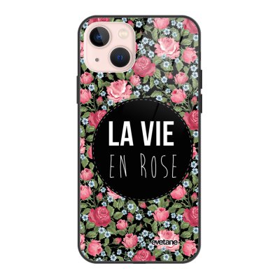 Coque iPhone 13 Coque Soft Touch Glossy La Vie en Rose Design Evetane