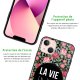 Coque iPhone 13 Coque Soft Touch Glossy La Vie en Rose Design Evetane