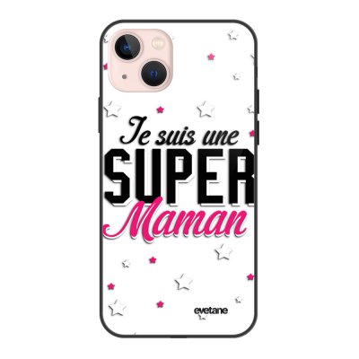 Coque iPhone 13 Coque Soft Touch Glossy Super Maman Design Evetane