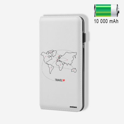 Batterie externe 10 000 mAh Travel compatible Lightning & Micro USB - Blanc