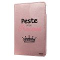 Etui iPad Air 2 rigide rose gold Peste mais Princesse Ecriture Tendance et Design Evetane