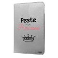 Etui iPad 2/3/4 rigide argent Peste mais Princesse Ecriture Tendance et Design Evetane