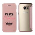 Etui Samsung Galaxy S6 Edge souple rose gold Peste mais Princesse Ecriture Tendance et Design Evetane