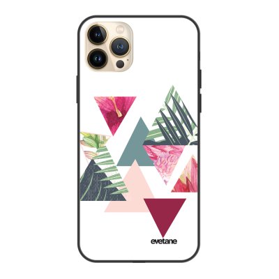 Coque iPhone 13 Pro Max Coque Soft Touch Glossy Triangles Jungle Design Evetane