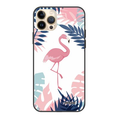 Coque iPhone 13 Pro Max Coque Soft Touch Glossy Flamant Tropical Design Evetane