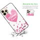 Coque iPhone 13 Pro Max Coque Soft Touch Glossy Maman d'amour coeurs Design Evetane