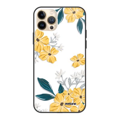 Coque iPhone 13 Pro Max Coque Soft Touch Glossy Fleurs jaunes Design Evetane