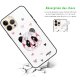Coque iPhone 13 Pro Max Coque Soft Touch Glossy Panda Géométrique Rose Design Evetane