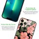 Coque iPhone 13 Pro Max Coque Soft Touch Glossy Hisbiscus Corail Design Evetane