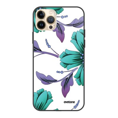 Coque iPhone 13 Pro Max Coque Soft Touch Glossy Lys Bleues et violettes Design Evetane