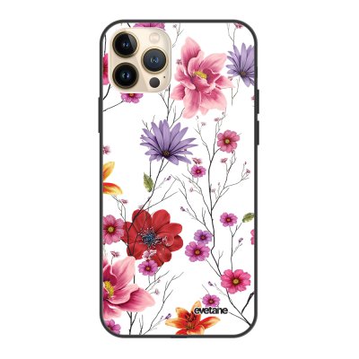 Coque iPhone 13 Pro Max Coque Soft Touch Glossy Fleurs Multicolores Design Evetane