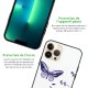 Coque iPhone 13 Pro Max Coque Soft Touch Glossy Papillons Violets Design Evetane