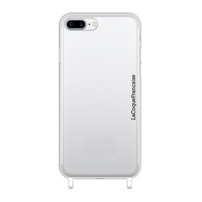 Coque transparente anti-choc avec anneaux en métal noir mate pour iPhone 7 Plus/ 8 Plus