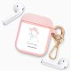 Housse pour Airpods silicone liquide rose L'amoureuse Motif Ecriture Tendance La Coque Francaise