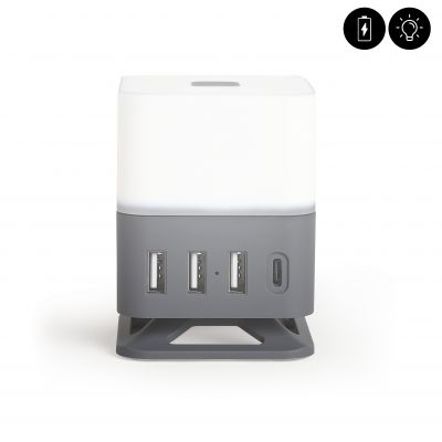 Station de charge simultanée avec3 ports USB et 1 Port Type C avec Lumière LED