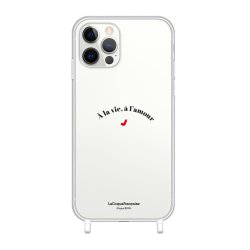 Coque iPhone 12 Pro Max anneaux silicones A la Vie à l'Amour MOOD x LaCoqueFrançaise 