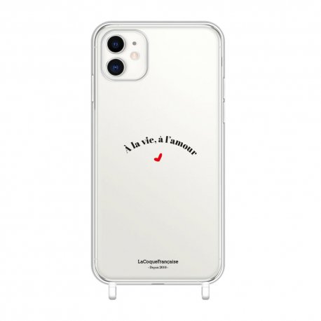 Coque iPhone 11 anneaux silicones A la Vie à l'Amour MOOD x LaCoqueFrançaise 