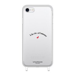 Coque iPhone 7/8/SE 2020 anneaux silicones A la Vie à l'Amour MOOD x LaCoqueFrançaise 