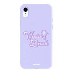 Coque iPhone Xr Silicone Liquide Douce lilas Venice Beach Evetane.