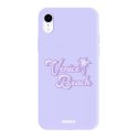 Coque iPhone Xr Silicone Liquide Douce lilas Venice Beach Evetane.