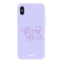 Coque iPhone X/Xs Silicone Liquide Douce lilas Venice Beach Evetane.