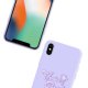 Coque iPhone X/Xs Silicone Liquide Douce lilas Venice Beach Evetane.