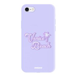 Coque iPhone 7/8/SE 2020 Silicone Liquide Douce lilas Venice Beach Evetane.